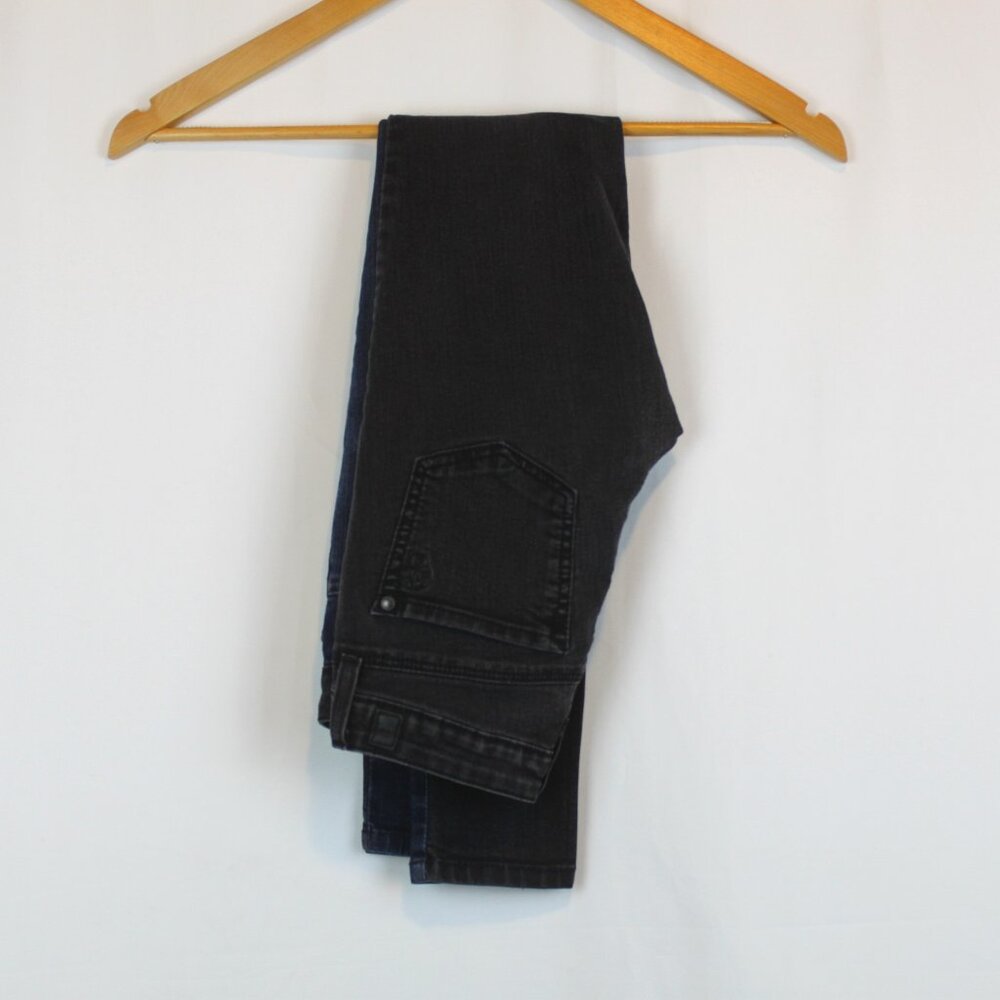 Jessica Simpson Low Rise Blue Black Jean Half n Half Jeans